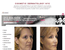 Tablet Screenshot of cosmeticdermatologynyc.org